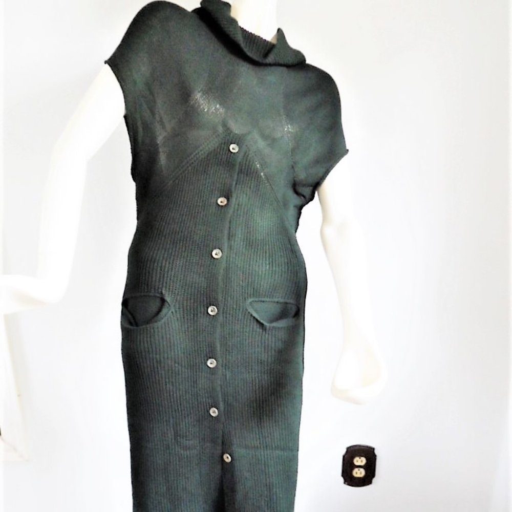 CONCEPT CREA LONG KNIT DRESSES 60% WOOL,25% ACRYLIQUE, 15% POLYAMIDE, NWT